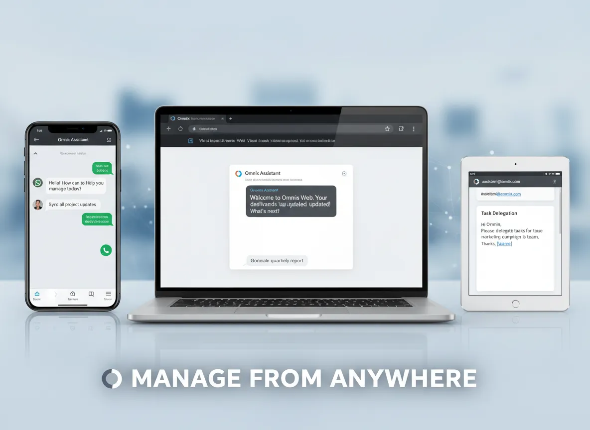 Manage Omnix from mobile, desktop, and web