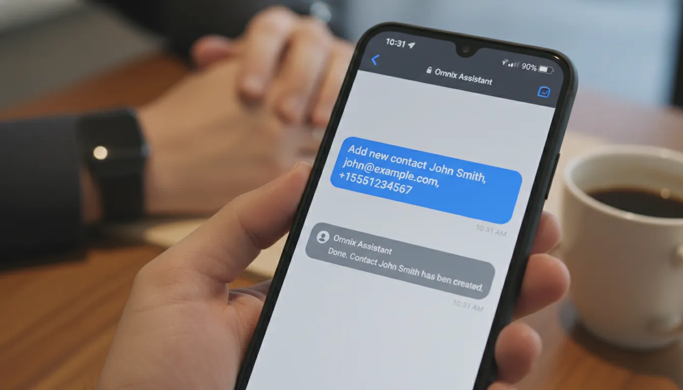 Creating a contact via SMS