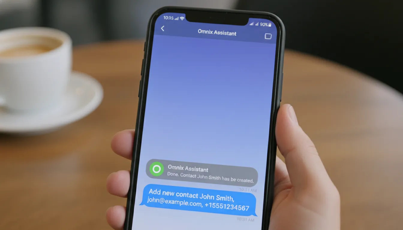 Creating a contact via SMS