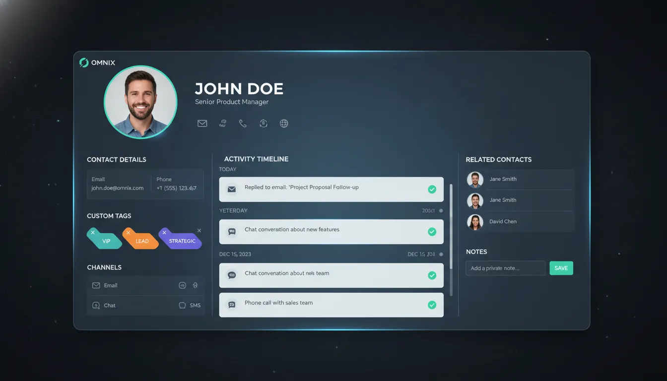 Omnix Contact Profile Page