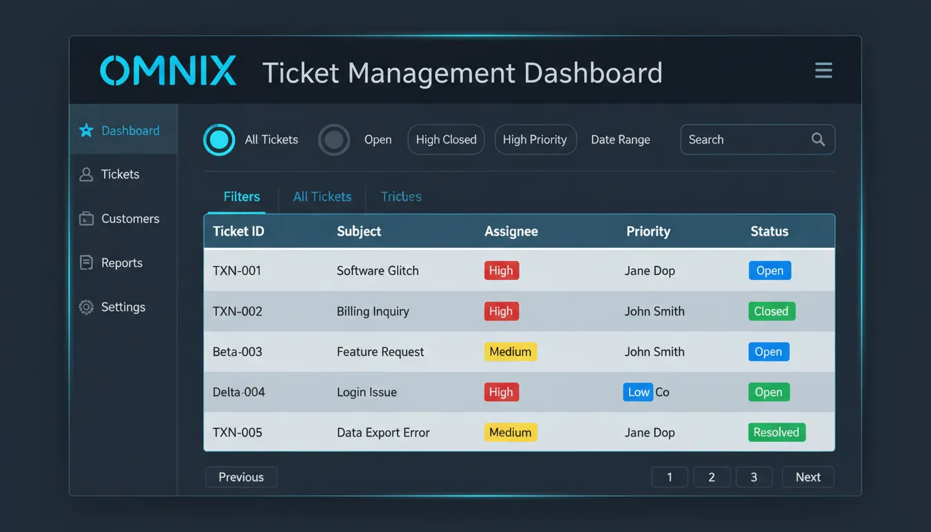 Ticket Management Dashboard