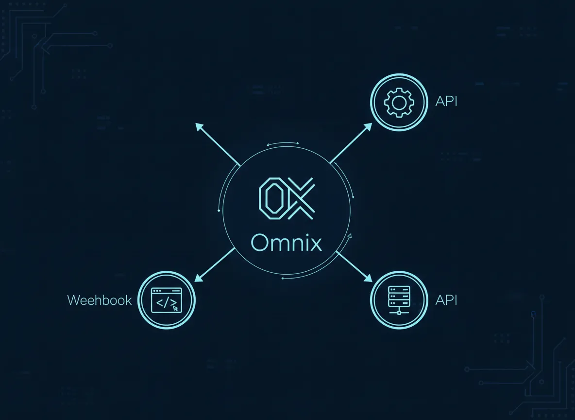 Omnix API and Webhook integration diagram