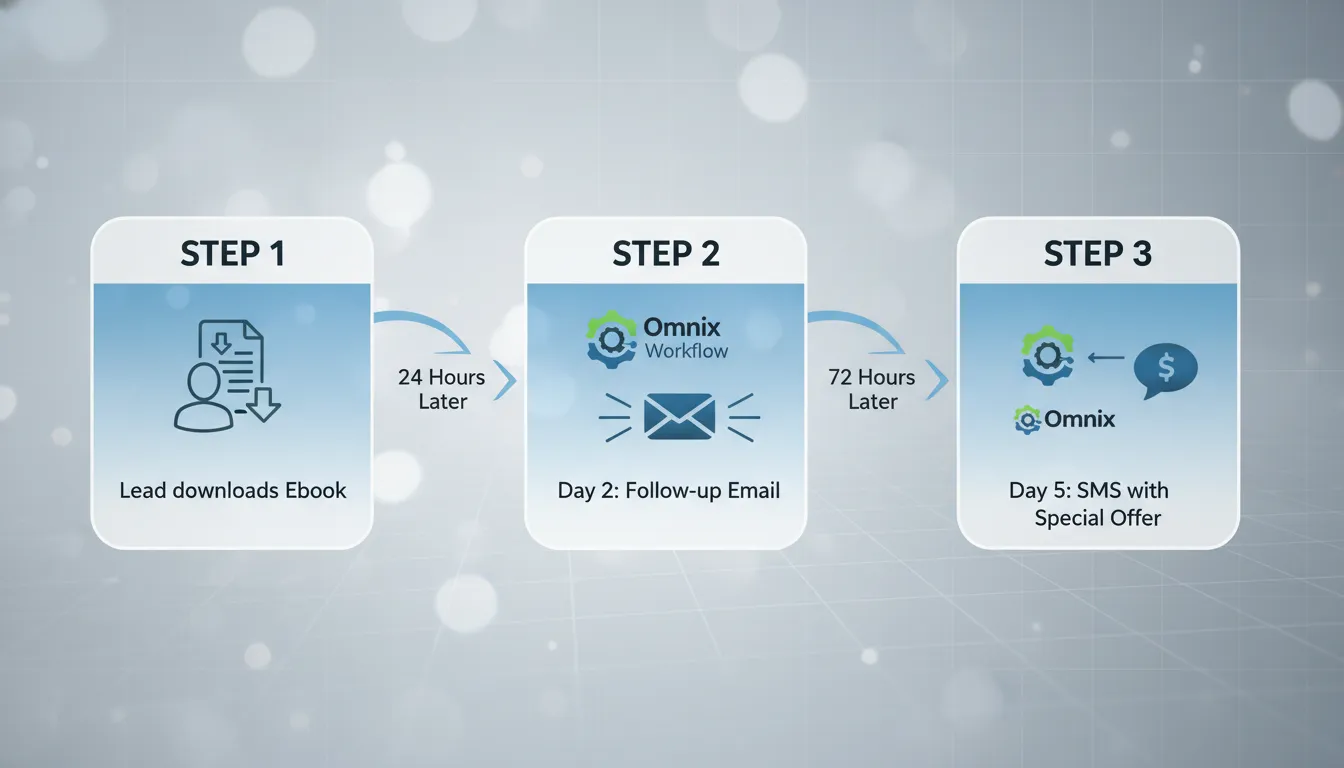 Automated lead nurture workflow diagram