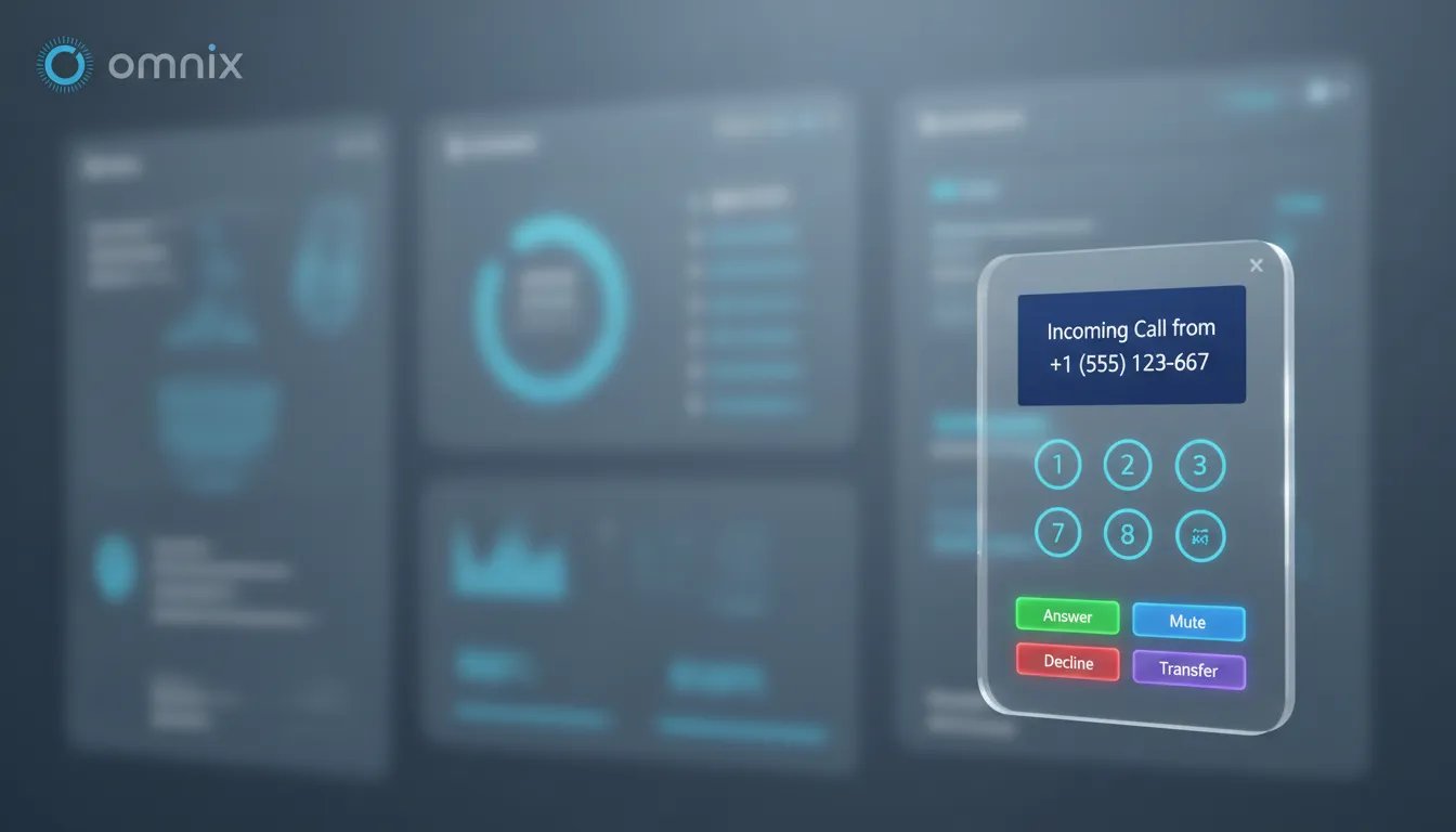 Integrated softphone widget